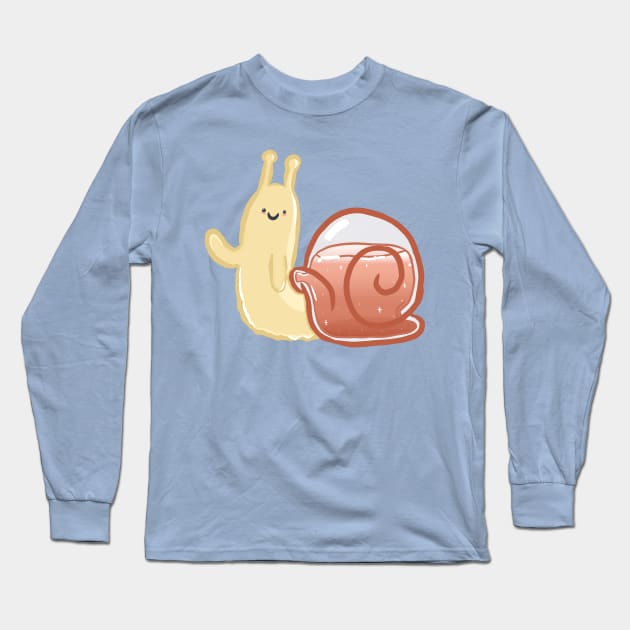 Snail Long Sleeve T-Shirt by RoserinArt